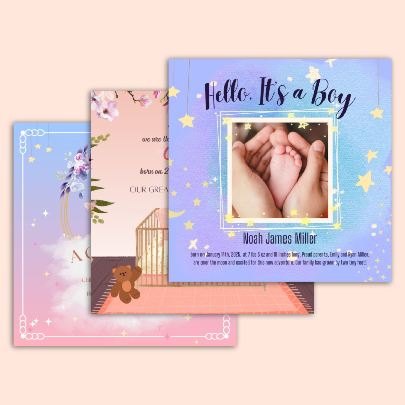 Birth Announcement Card