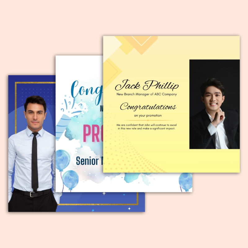 Career Advancement Announcement Card