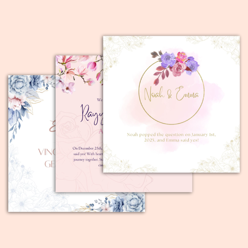 Engagement Announcement Card