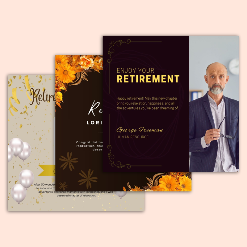 Retirement Announcement Card